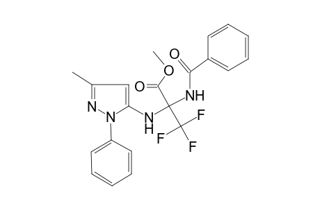 2-Benzamido-3,3,3-trifluoro-2-[(5-methyl-2-phenyl-3-pyrazolyl)amino]propanoic acid methyl ester