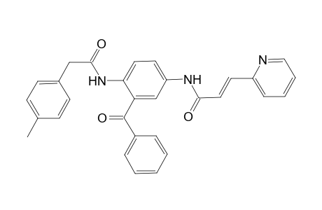 (E)-N-[3-benzoyl-4-[[2-(4-methylphenyl)-1-oxoethyl]amino]phenyl]-3-(2-pyridinyl)-2-propenamide