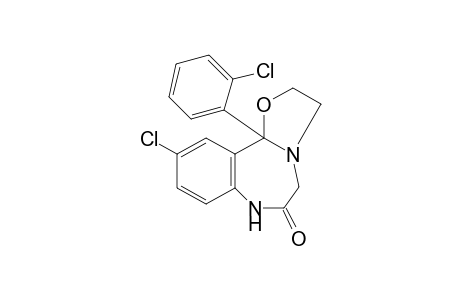 10-chloro-11b-(o-chlorophenyl)-2,3,5,11b-tetrahydrooxazolo[3,2-b][1,4]benzodiazepin-6(7H)-one