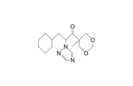 1-Propanone, 3-cyclohexyl-1-(5-methyl-1,3-dioxan-5-yl)-2-(1H-1,2,4-triazol-1-yl)-