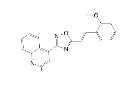 5-[(E)-2-(2-methoxyphenyl)ethenyl]-3-(2-methyl-4-quinolinyl)-1,2,4-oxadiazole