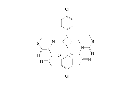 1,3-bis(4"-Chlorophenyl)-2,4-bis[(3'-methylthio-6'-methyl-5'-oxo-1',2',4'-triazin-4'-yl)imino]-1,3-diazetidine