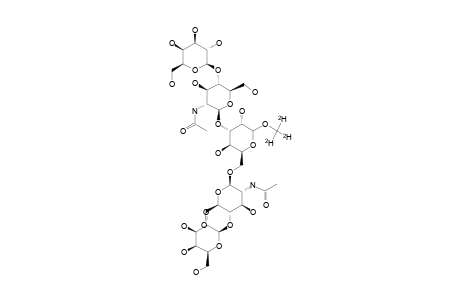 TRIDEUTEROMETHYL-3,6-DI-O-(4-O-BETA-D-GALACTOPYRANOSYL-2-ACETAMIDO-2-DEOXY-BETA-D-GLUCOPYRANOSYL)-BETA-D-GALACTOPYRANOSIDE