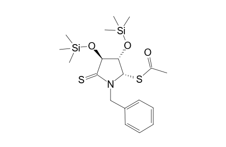 N-Benzyl-2-(acetylthio)-5-thioxo-3,4-bis[(trimethylsilyl)oxy]pyrrolidine