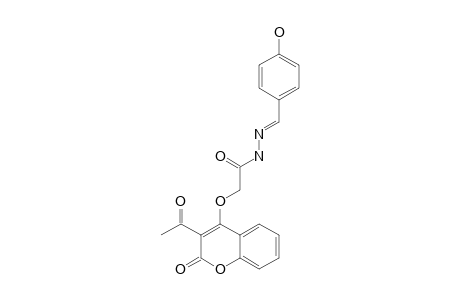 3-ACETYL-(E)-N-(4-HYDROXYBENZYLIDENE)-COUMARIN-4-OXY-ACETIC-HYDRAZONE