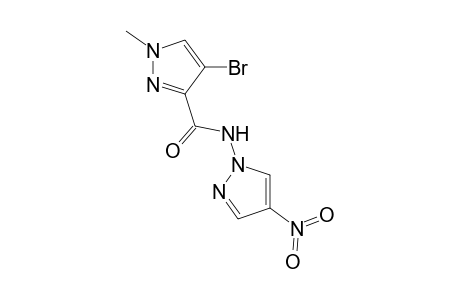 4-bromo-1-methyl-N-(4-nitro-1H-pyrazol-1-yl)-1H-pyrazole-3-carboxamide