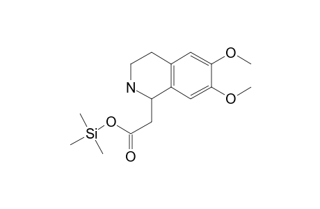 (6,7-Dimethoxy-1,2,3,4-tetrahydro-1-isoquinolinyl)acetic acid, tms derivative