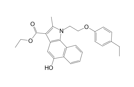 1H-benz[g]indole-3-carboxylic acid, 1-[2-(4-ethylphenoxy)ethyl]-5-hydroxy-2-methyl-, ethyl ester