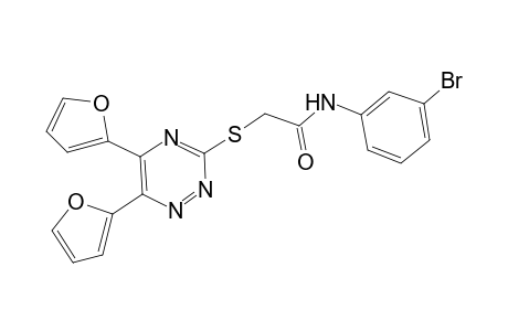 acetamide, N-(3-bromophenyl)-2-[[5,6-di(2-furanyl)-1,2,4-triazin-3-yl]thio]-