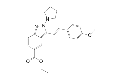 (E)-ethyl 3-(4-methoxystyryl)-2-(pyrrolidin-1-yl)-2H-indazole-5-carboxylate