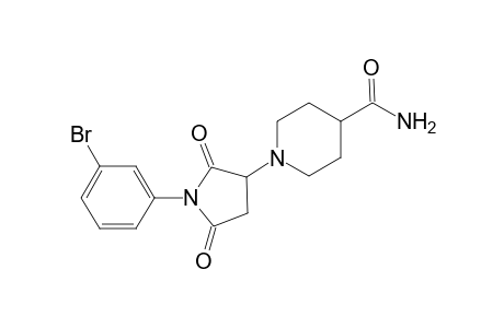 1-[1-(3-Bromophenyl)-2,5-dioxo-3-pyrrolidinyl]-4-piperidinecarboxamide