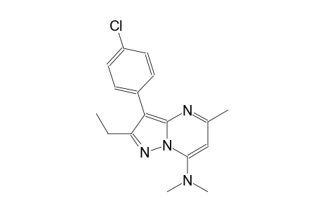 pyrazolo[1,5-a]pyrimidin-7-amine, 3-(4-chlorophenyl)-2-ethyl-N,N,5-trimethyl-
