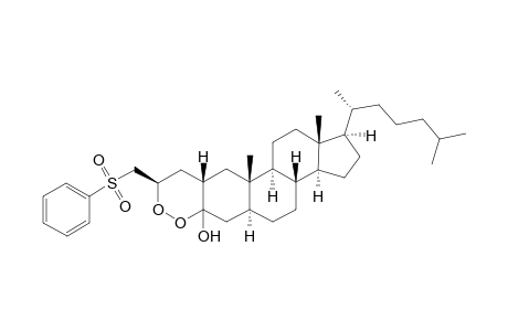 (2S,2'R,3R/S)-2-[2-Hydroxyperoxy-3-(phenylsulfonyl)propyl]-5.alpha.-cholestan-3-one 2',3-peroxyhemiacetal