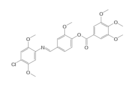 4-[N-(4-chloro-2,5-dimethoxyphenyl)formimidoyl]-2-methoxyphenol,3,4,5-trimethoxybenzoate