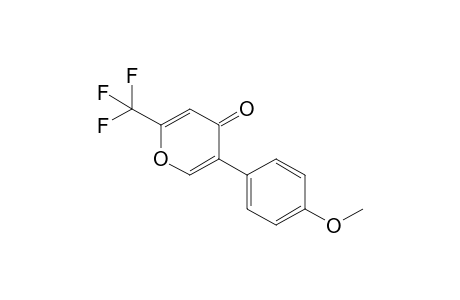 5-(4-methoxyphenyl)-2-(trifluoromethyl)pyran-4-one