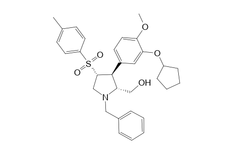 (2R,3S,4R)-1-Benzyl-3-(3-cyclopentyloxy-4-methoxyphenyl)-4-(4-methylphenylsulfonyl)prolinol