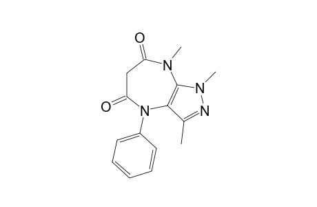 1,8-dihydro-4-phenyl-1,3,8-trimethylpyrazolo[3,4-b][1,4]diazepine-5,7(4H,6H)-dione