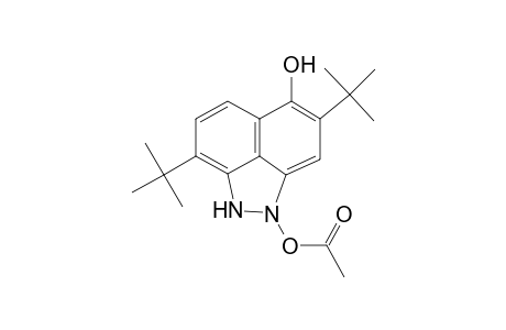 Acetic acid, 1,2-dihydro-6-hydroxy-3,7-bis(1,1-dimethylethyl)benzo[c,d]indazol-1-yl ester