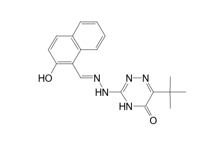 6-tert-Butyl-3-[N'-(2-hydroxy-naphthalen-1-ylmethylene)-hydrazino]-4H-[1,2,4]triazin-5-one