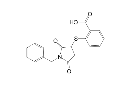 Benzoic acid, 2-[[2,5-dioxo-1-(phenylmethyl)-3-pyrrolidinyl]thio]-