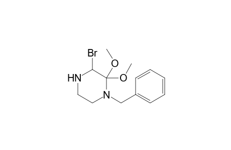 1-Benzyl-3-bromo-2,2-dimethoxypiperazine