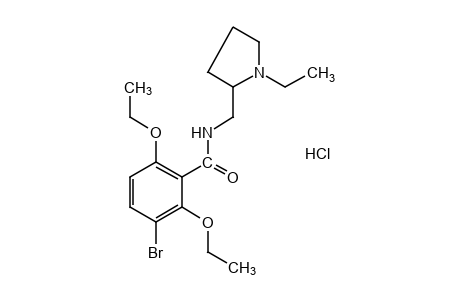 3-bromo-2,6-diethoxy-N-[(1-ethyl-2-pyrrolidinyl)methyl]benzamide, monohydrochloride