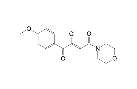 (2Z)-2-chloro-1-(4-methoxyphenyl)-4-(4-morpholinyl)-4-oxo-2-buten-1-one