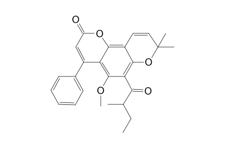 5-METHOXY-8,8-DIMETHYL-6-(2-METHYL-BUTANOYL)-4-PHENYL-2H,8H-BENZO-[1,2-B:3,4-B']-DIPYRAN-2-ONE