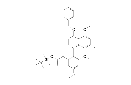 1,5-Dimethoxy-4-(4-benzyloxy-5-methoxy-7-methylnaphthyl)-3-(2-tert-butyldimethylsiloxypropyl)benzene