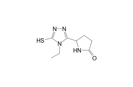 2-Pyrrolidinone, 5-(4-ethyl-5-mercapto-4H-1,2,4-triazol-3-yl)-