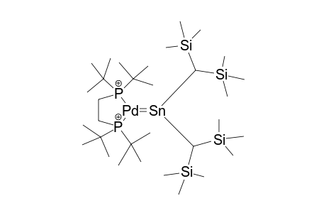 Palladium, (1,2-bis[bis(tert.-butyl)phosphino]ethane)(bis[bis(trimethylsilyl)methyl]stannyl)-