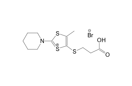 1,3-dithiolium, 5-[(2-carboxyethyl)thio]-4-methyl-2-(1-piperidinyl)-,bromide