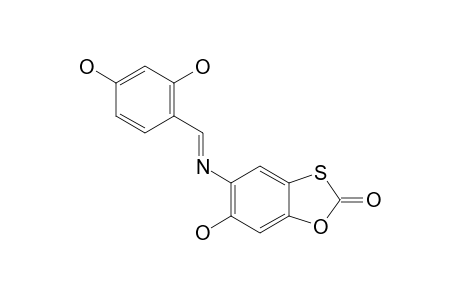 (E)-5-(2,4-DIHYDROXYBENZYLIDENEAMINO)-6-HYDROXYBENZO-[D]-[1,3]-OXATHIOL-2-ONE