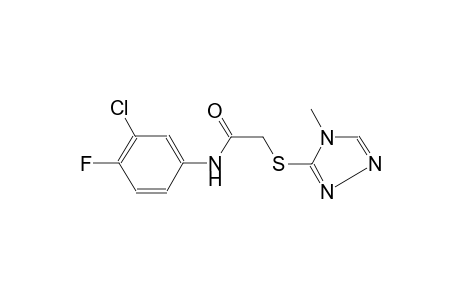 N-(3-Chloro-4-fluorophenyl)-2-[(4-methyl-4H-1,2,4-triazol-3-yl)sulfanyl]acetamide