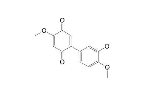 5-(3'-Hydroxy-4'-methoxyphenyl-2-methoxy-1,4-benzoquinone