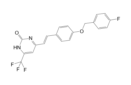 4-[(E)-2-[4-(4-fluorobenzyl)oxyphenyl]vinyl]-6-(trifluoromethyl)-1H-pyrimidin-2-one