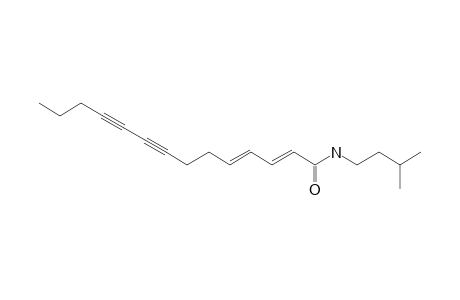 Tetradeca-2,4-dien-8,10-diynoic acid - isopentyl amide