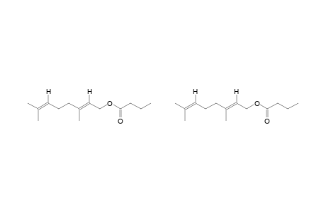 3,7-dimethyl-2,6-octadien-1-ol, butyrate