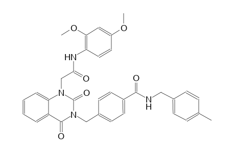 4-[(1-[2-(2,4-dimethoxyanilino)-2-oxoethyl]-2,4-dioxo-1,4-dihydro-3(2H)-quinazolinyl)methyl]-N-(4-methylbenzyl)benzamide