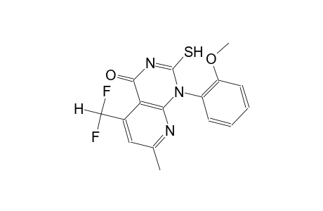 pyrido[2,3-d]pyrimidin-4(1H)-one, 5-(difluoromethyl)-2-mercapto-1-(2-methoxyphenyl)-7-methyl-