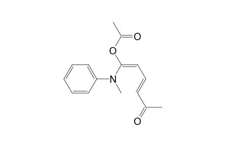1-(N-Methylanilino)-5-oxohexa-1,3-dienyl acetate