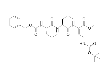 Methyl (Z)-2-(N-benzyloxycarbonyl-L-leucyl-L-leucyl)-4-(tert-butoxycarbonyl)amino-2-butenoate