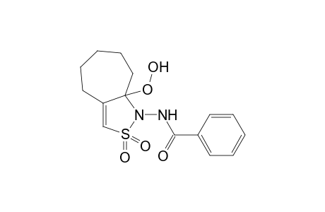 1-Benzoylamino-8a-hydroperoxy-1,5,6,7,8,8a-hexahydro-4H-cyclohepta[c]isothiazole 2,2-dioxide