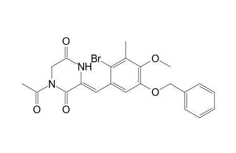 (3Z)-1-acetyl-3-(5-benzoxy-2-bromo-4-methoxy-3-methyl-benzylidene)piperazine-2,5-quinone