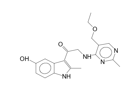 2-methyl-3-(2-methyl-5-ethoxymethyl-4-pyrimidinylaminoacetyl)-5-hydroxyindole