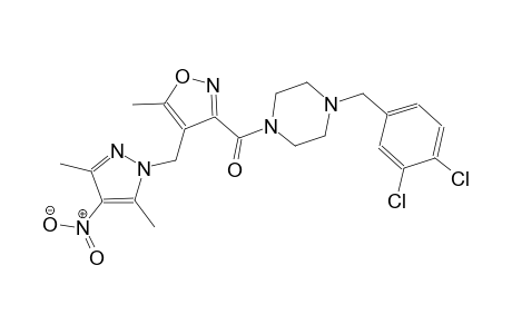 1-(3,4-dichlorobenzyl)-4-({4-[(3,5-dimethyl-4-nitro-1H-pyrazol-1-yl)methyl]-5-methyl-3-isoxazolyl}carbonyl)piperazine