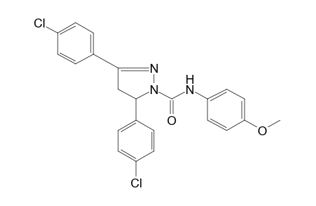 3,5-bis(p-chlorophenyl)-2-pyrazoline-1-carboxy-p-anisidide