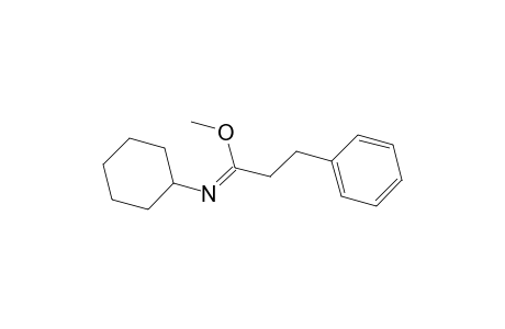 Methyl (1E)-N-cyclohexyl-3-phenylpropanimidoate