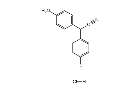 (p-aminophenyl)(p-fluorophenyl)acetonitrile, hydrochloride