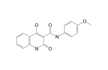 Quinoline-3-carboxamide, 1,2-dihydro-4-hydroxy-2-oxo-N-(4-methoxyphenyl)-